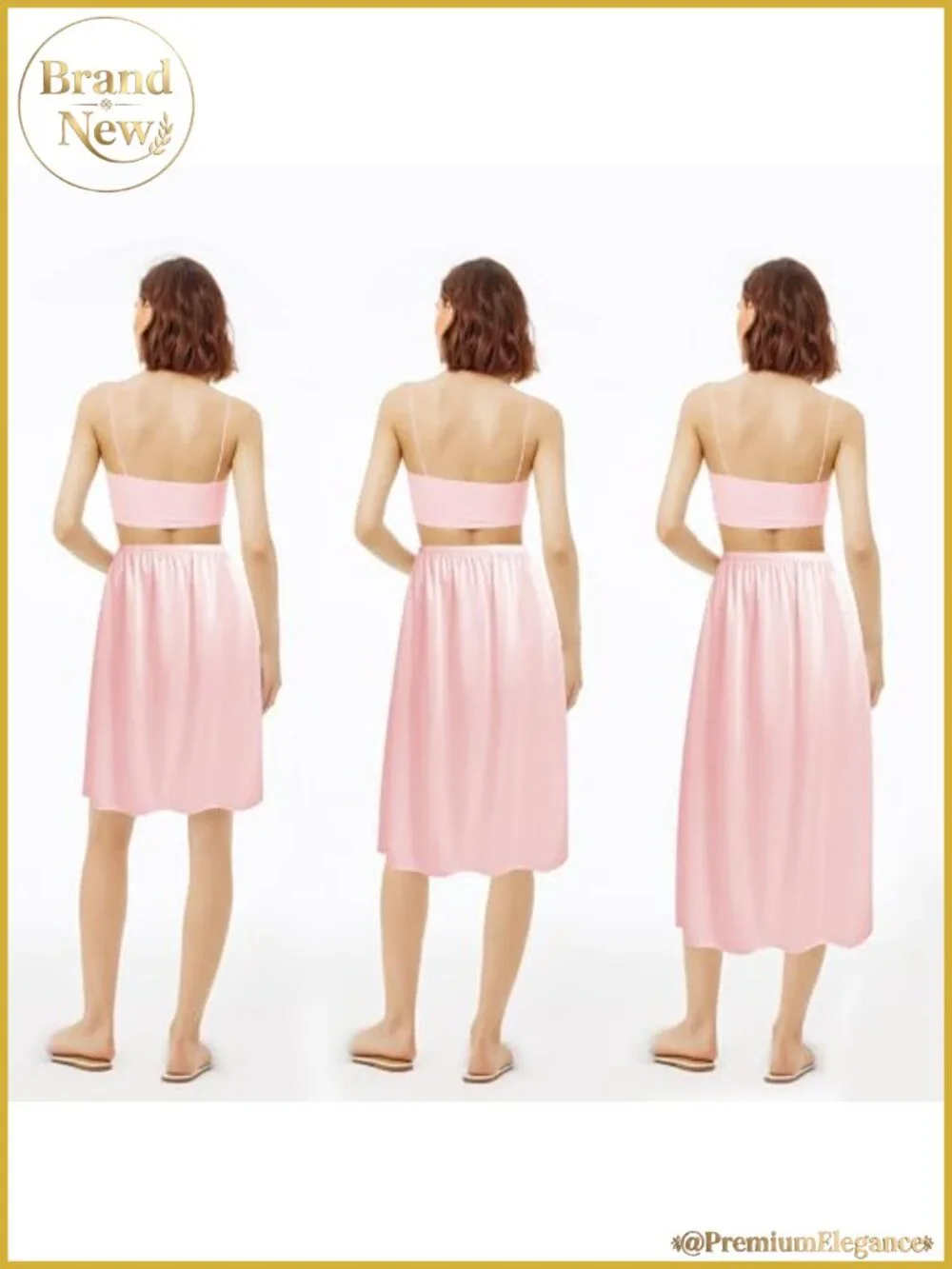 3 Pack Half Slips for Women A-Line Underskirt Extender Polyester Spandex